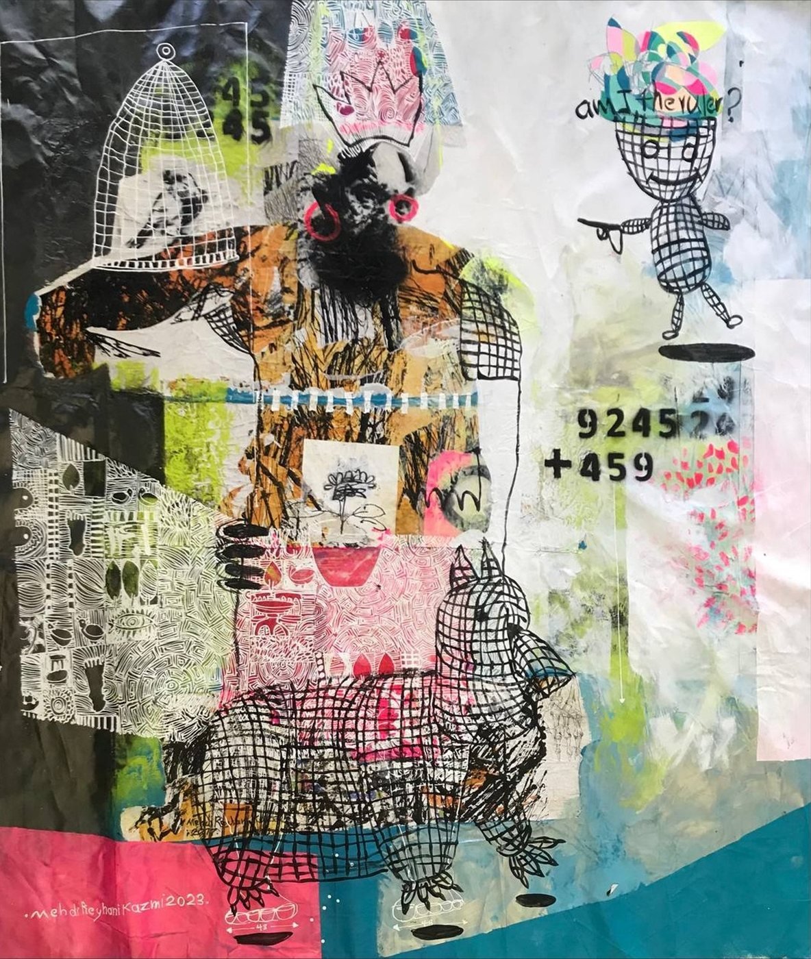 Diktatör Köpek, 2022. Akrilik, 180×205 cm.