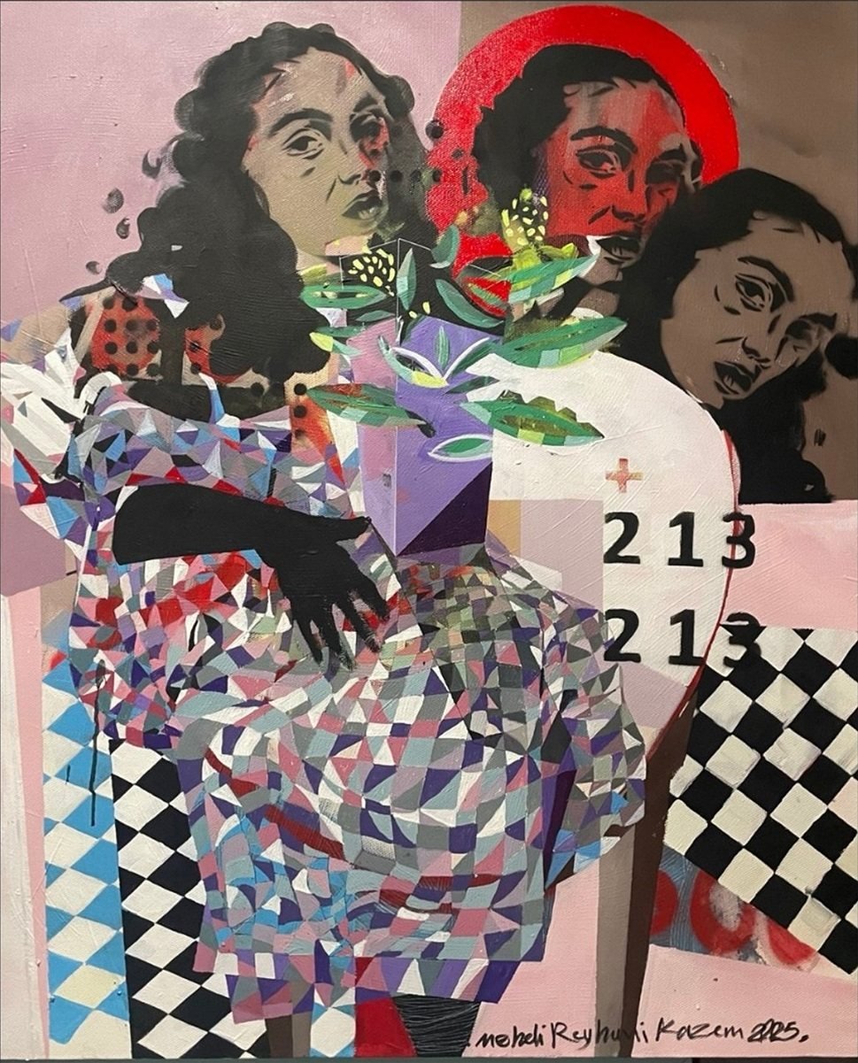 İçimdeki Kızlar, 2025. Akrilik, 114×94 cm.