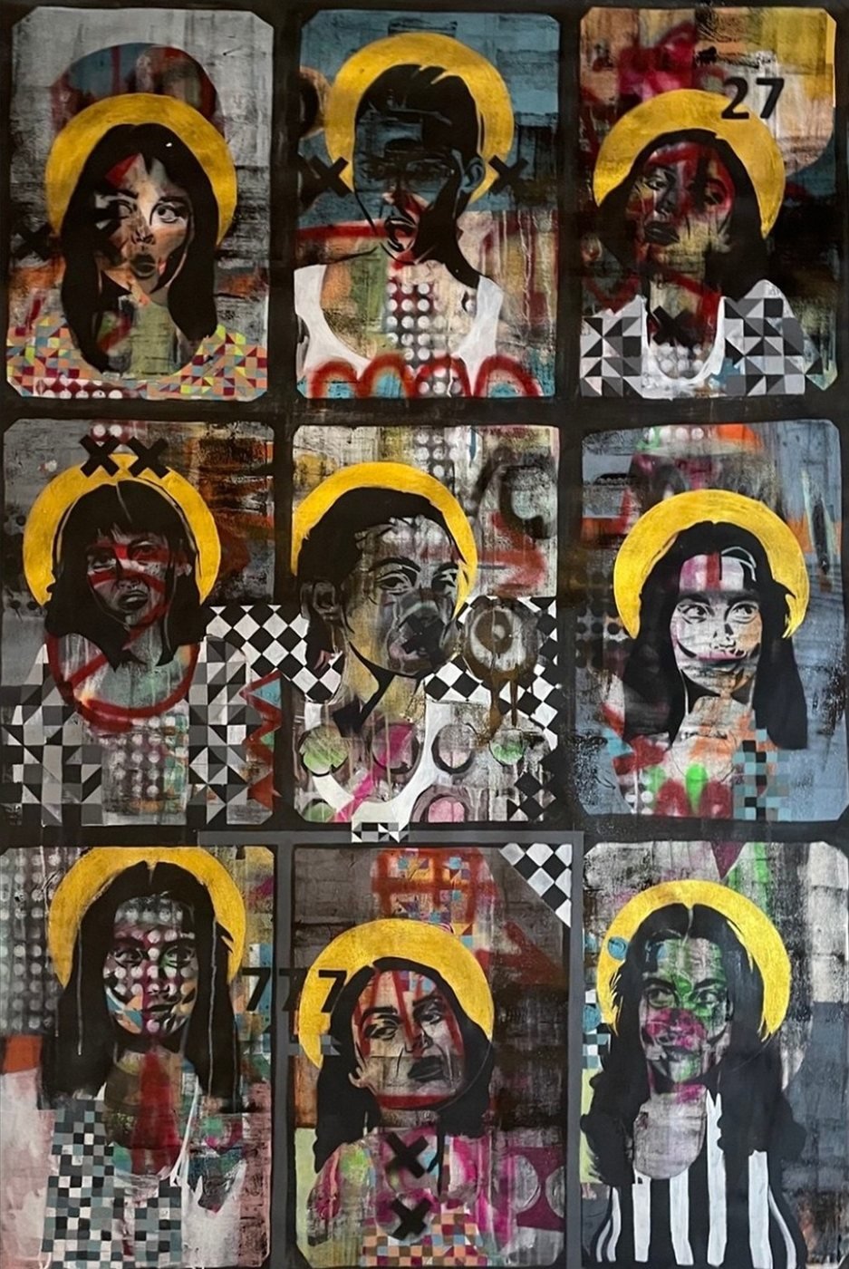 Kahraman Kadınlar, 2024. Akrilik, 177×120 cm.
