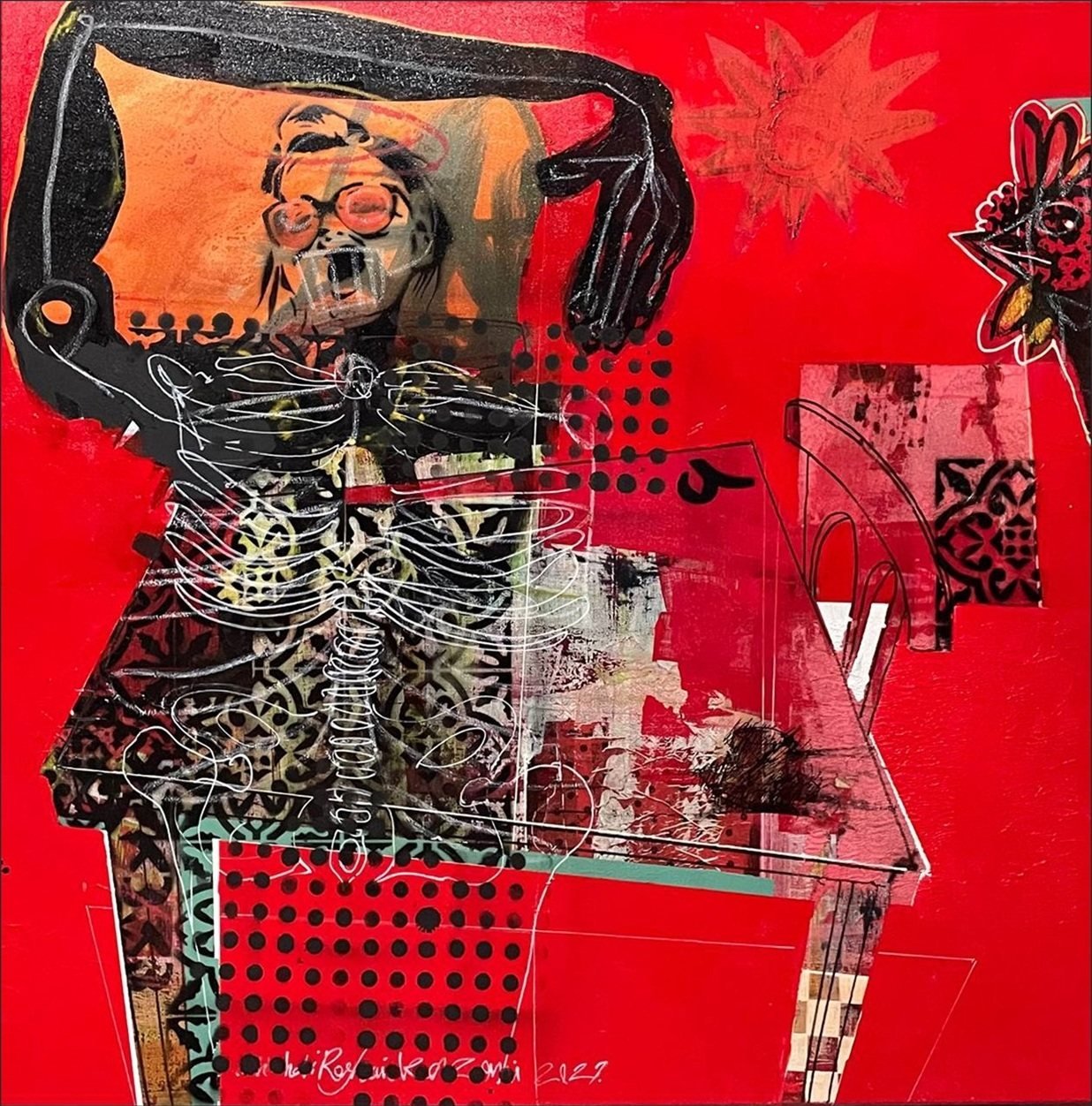 Önemli Değil, 2021. Akrilik, 90×90 cm.