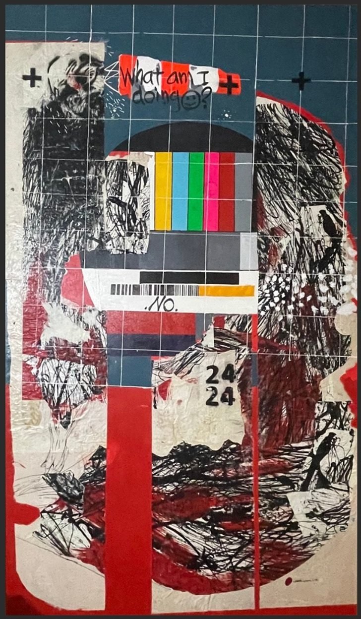 Parazit, 2023. Akrilik, 200×115 cm.