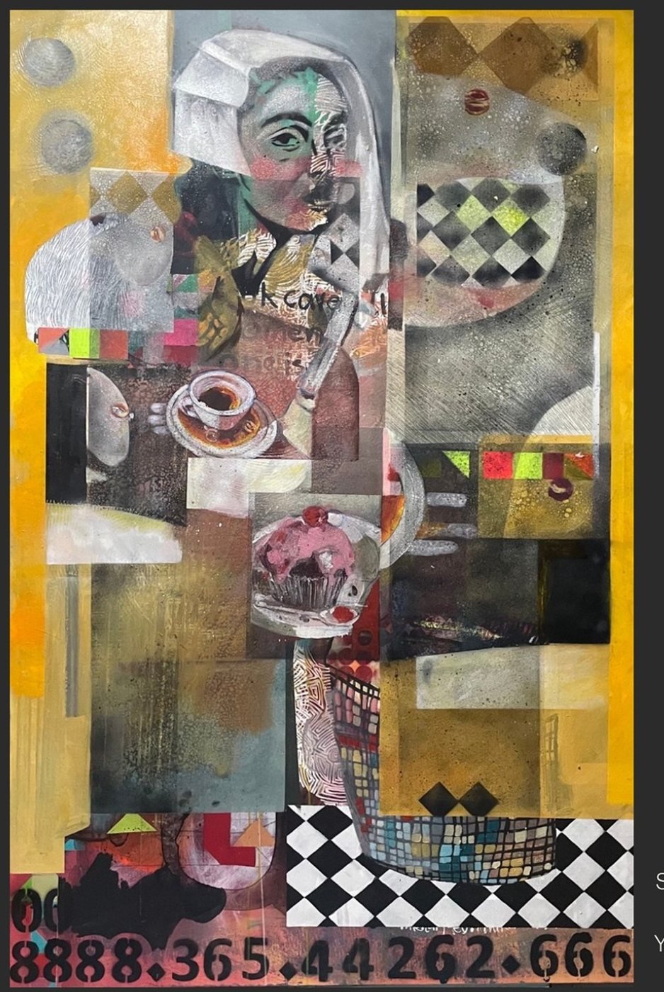 Son Kahve, 2024. Yağlı boya, 140×90 cm.