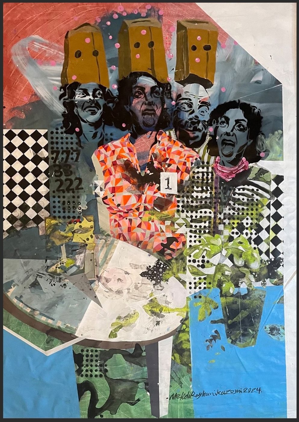 Sürpriz, 2024. Akrilik, 198×142 cm.