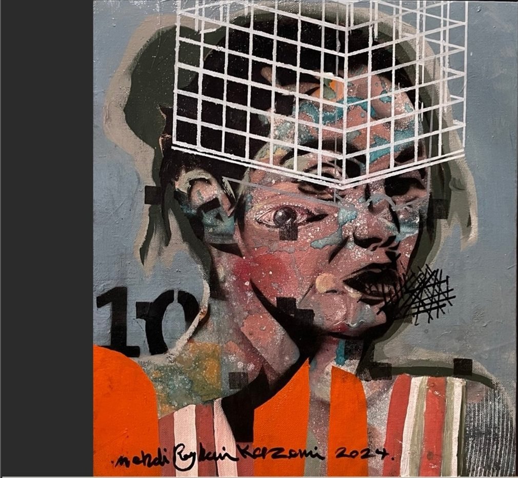 10 Gözl, 2024. Akrilik, 36×40 cm.