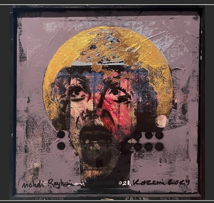 Altın Kask, 2024. Akrilik, 41×41 cm.