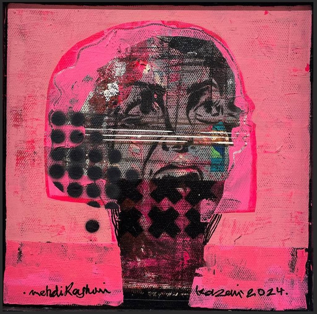 İsimsiz I, 2024. Akrilik, 41×41 cm.