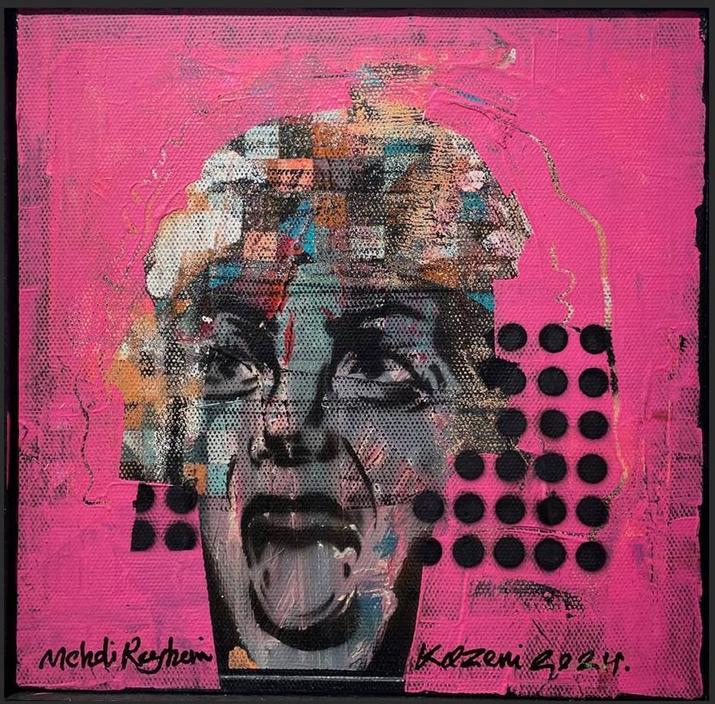 İsimsiz III, 2024. Akrilik, 41×41 cm.