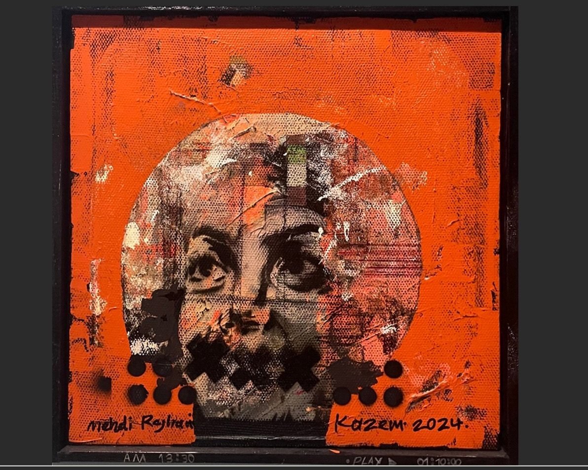 Kask, 2024. Akrilik, 41×41 cm.