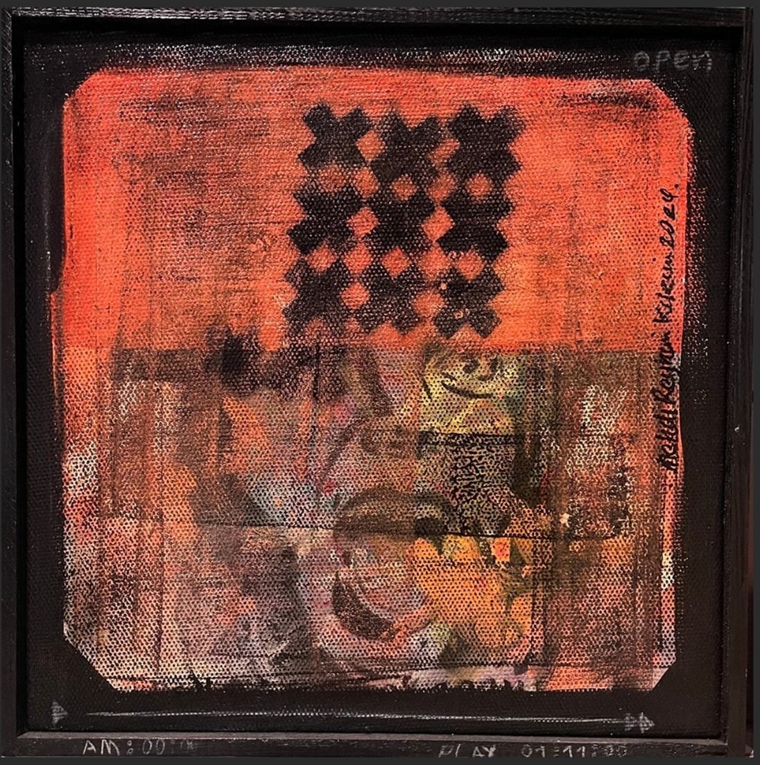Sabah Saat 00:00, 2024. Akrilik, 41×41 cm.